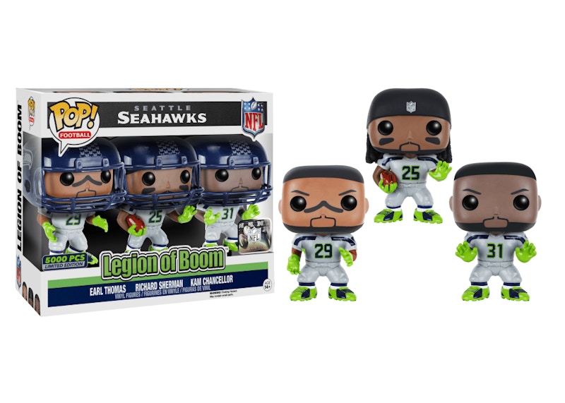 Funko Pop! Sports Seattle Seahawks Legion of Boom Earl Thomas/ Richard Sherman/ Kam Chancellor 3-Pack