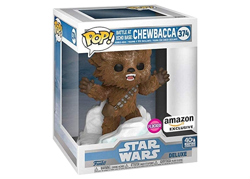 Funko Pop! Star Wars Battle At Echo Base Chewbacca Flocked Amazon Exclusive Figure #374