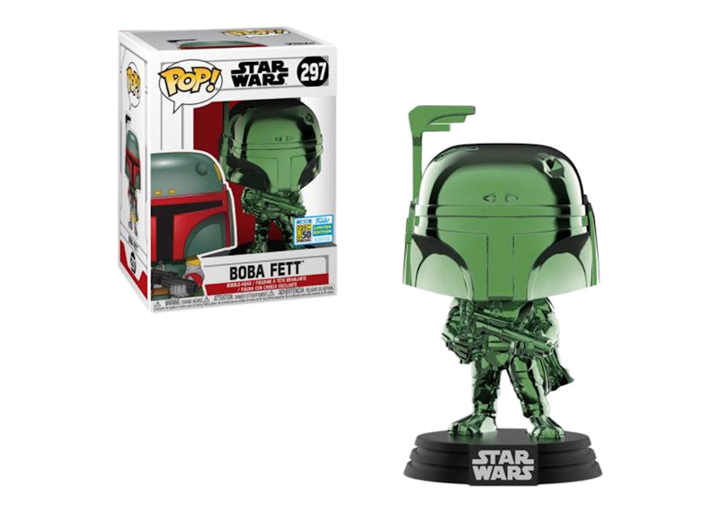 Funko Pop! Star Wars Boba Fett (Green Chrome) SDCC Exclusive Bobble-Head #297
