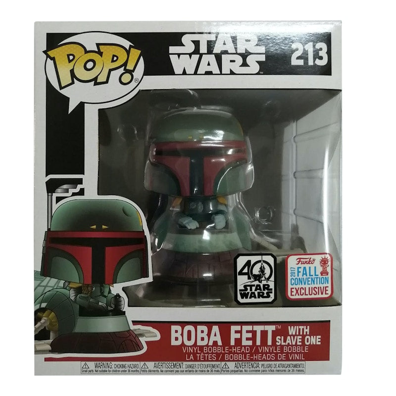 Funko Pop! Star Wars Boba Fett with Slave One Fall Convention Deluxe Bobble-Head Figure #213