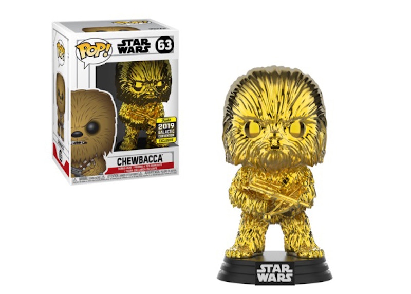 Funko Pop! Star Wars Chewbacca Gold Chrome Galactic Convention Figure #63