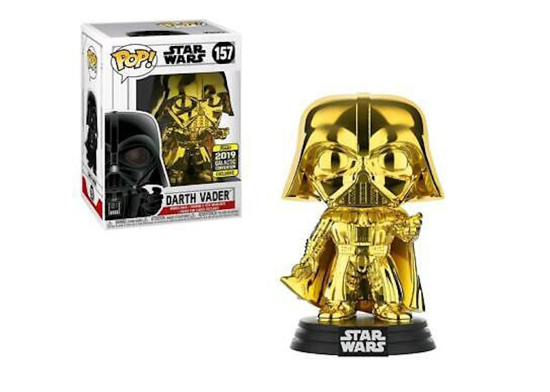 Funko Pop! Star Wars Darth Vader Gold Chrome Galactic Convention Exclusive Figure #157