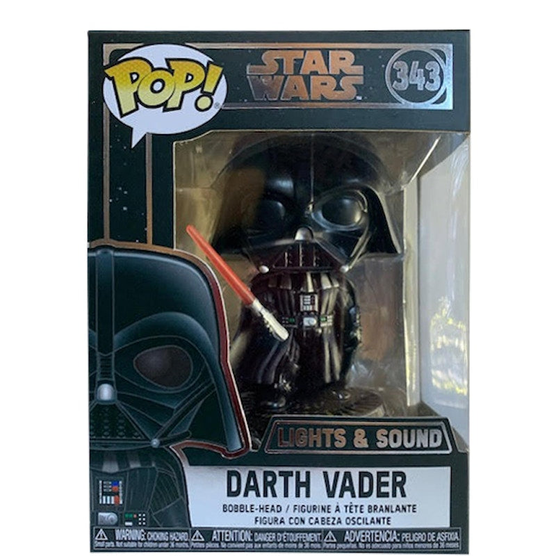 Funko Pop! Star Wars Darth Vader Lights & Sound Bobble-Head Figure #343