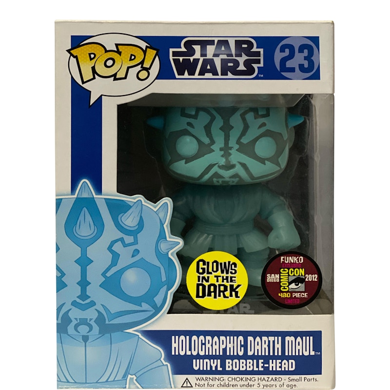 Funko Pop! Star Wars Holographic Darth Maul (Glow) SDCC Bobble-Head Figure #23