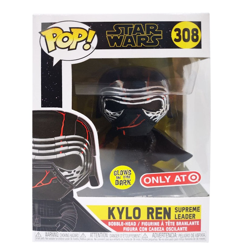 Funko Pop! Star Wars Kylo Ren Supreme Leader (Glow) Target Exclusive Bobble-Head Figure #308