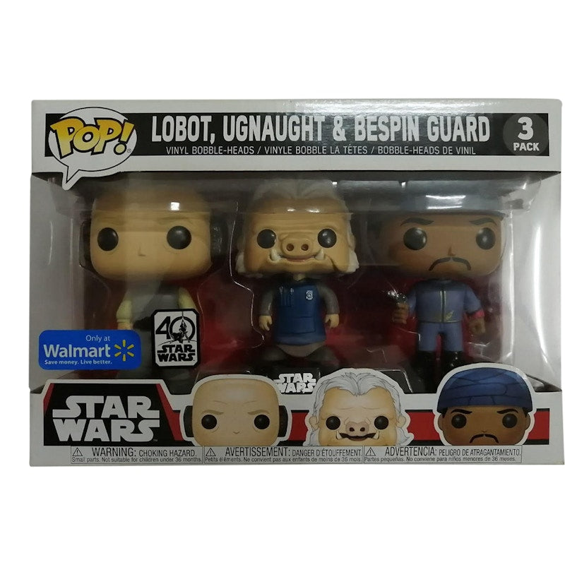 Funko Pop! Star Wars Lobot, Ugnaught & Bespin Guard Walmart Exclusive 3 Pack
