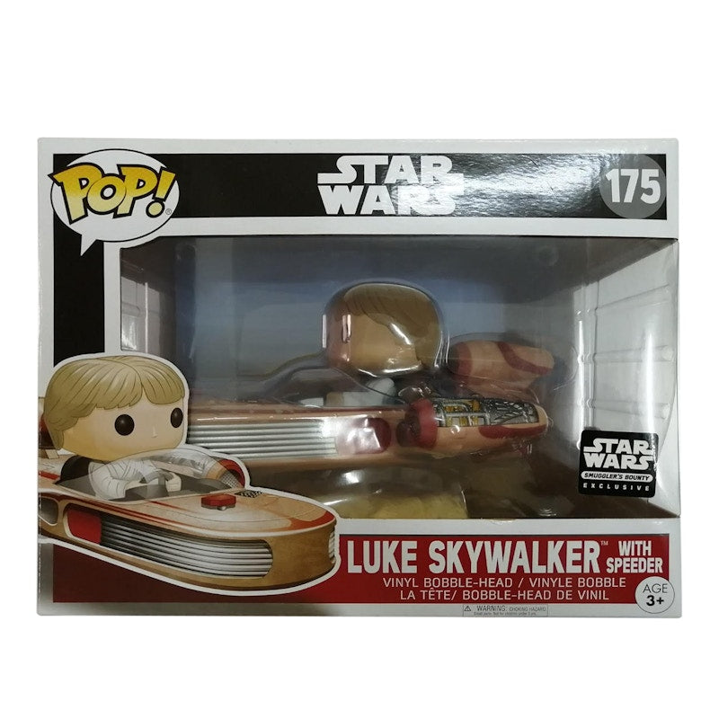 Funko Pop! Star Wars Luke Skywalker with Speeder Smugglers Bounty Exclusive Bobble-Head Figure #175
