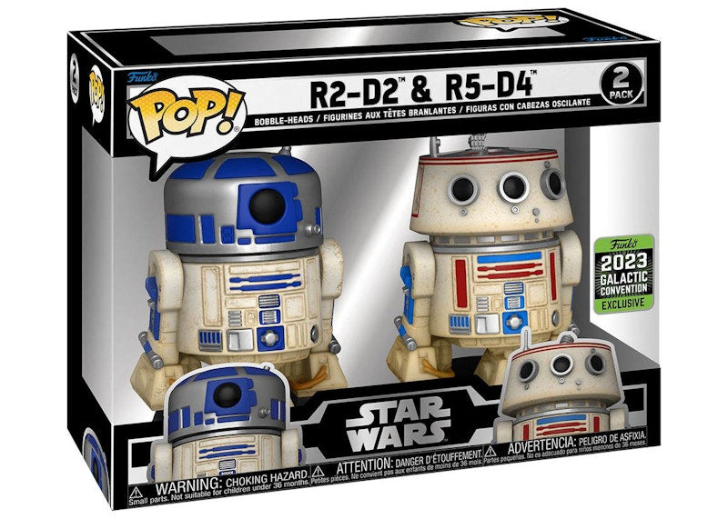 Funko Pop! Star Wars R2-D2 & R5-D4 2023 Galactic Convention Exclusive Figure 2-Pack