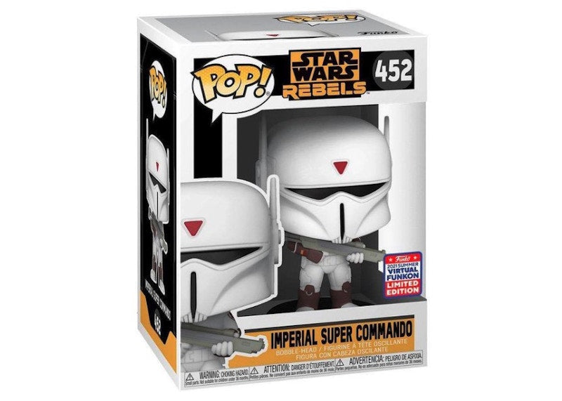 Funko Pop! Star Wars Rebels Imperial Super Commando 2021 Summer Virtual Funkon Exclusive Figure #452