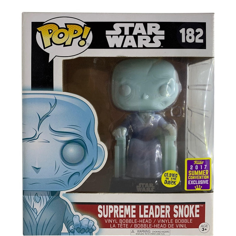 Funko Pop! Star Wars Supreme Leader Snoke (Glow) Summer Convention Exclusive 6 inch Bobble-Head Figure #182