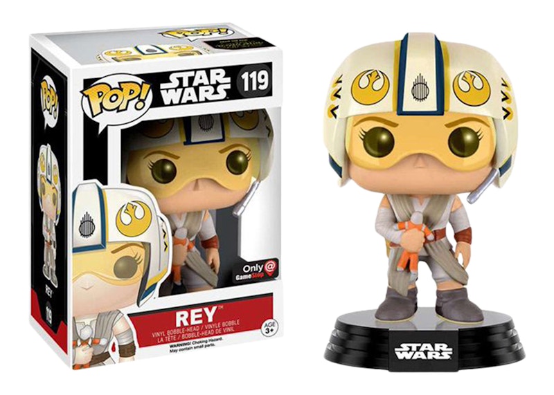 Funko Pop! Star Wars The Force Awakens Rey GameStop Exclusive Bobble-Head #119