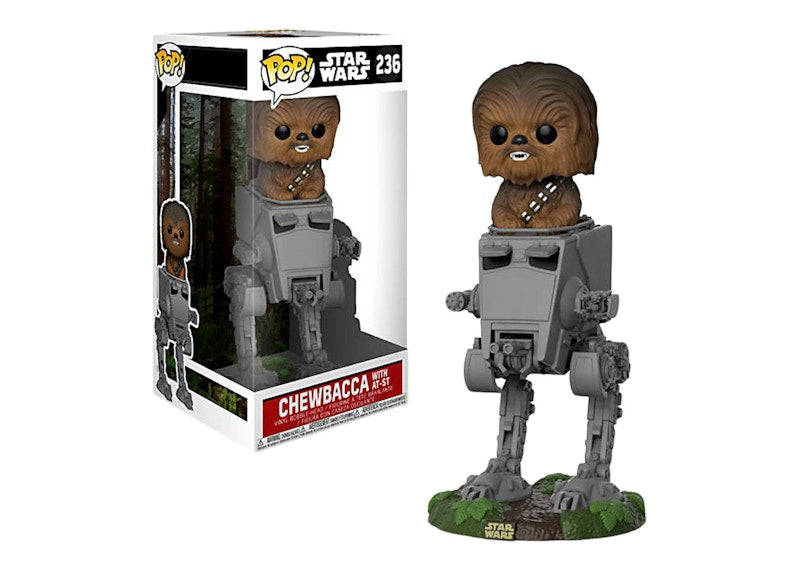 Funko Pop! Star Wars The Last Jedi Chewbacca in AT-ST Deluxe Bobble-Head #236