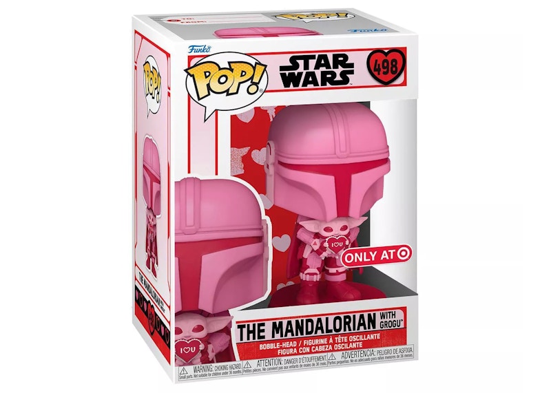 Funko Pop! Star Wars The Mandalorian With Grogu (Valentine's Day Edition) Target Exclusive Figure #498