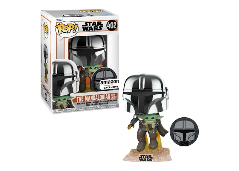 Funko Pop! Star Wars The Mandalorian with The Child Amazon Exclusive Figure #402