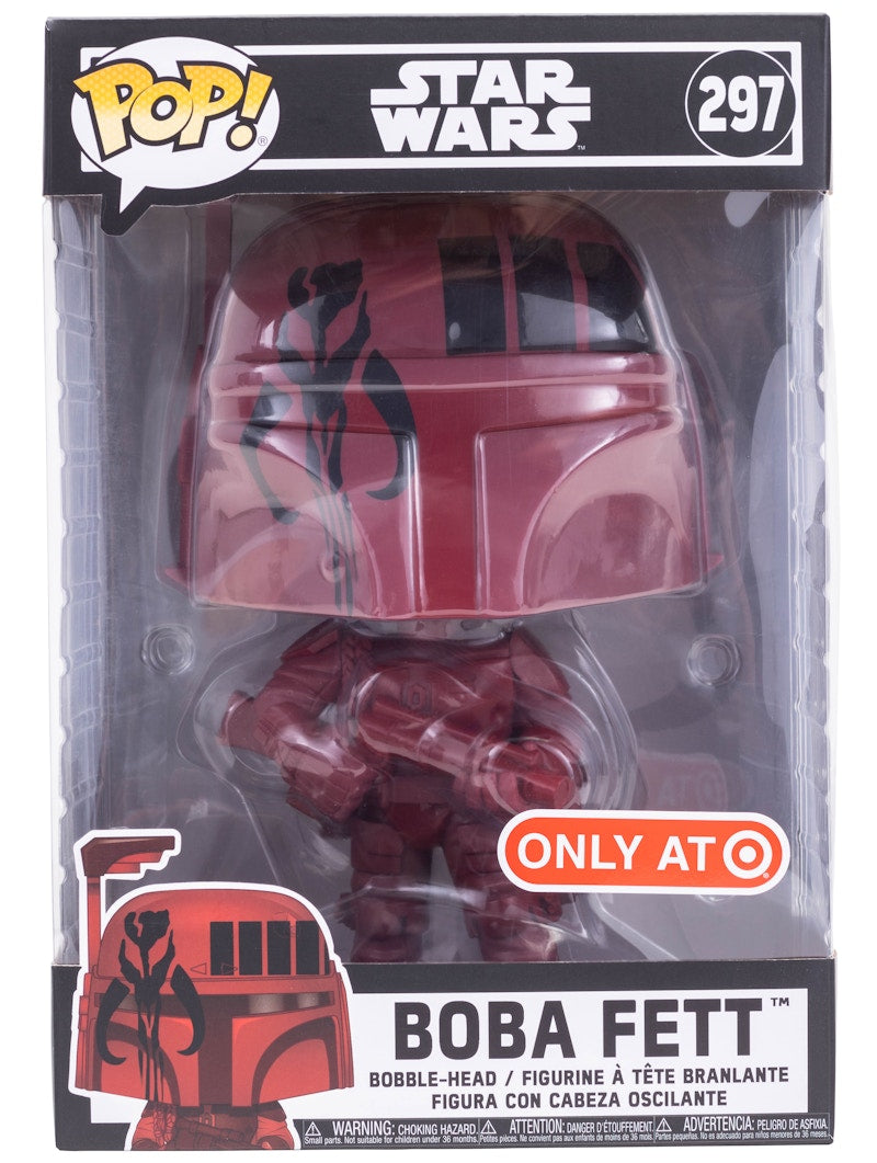 Funko Pop! Star Wars x Futura Boba Fett Target Exclusive Red 10-Inch Bobble-Head Figure #297