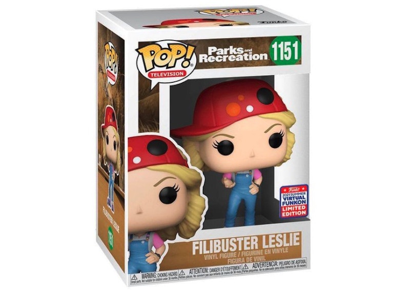 Funko Pop! Television Parks And Recreation Filibuster Leslie 2021 Summer Virtual Funkon Exclusive Figure #1151