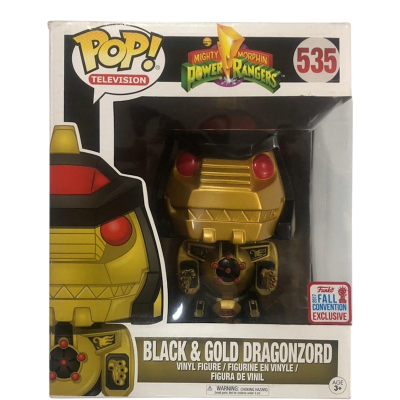 Funko Pop! Television Power Rangers Black & Gold Dragonzord Fall Convention Exclusive 6 inch Figure #535