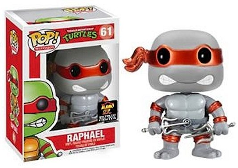 Funko Pop! Television Teenage Mutant Ninja Turtles Raphael (Grayscale) (Metallic) Alamo City ComicCon Bobble-Head Figure #61