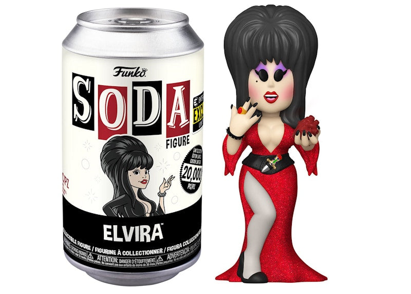 Funko Soda Elvira Entertainment Earth Exclusive Open Can Chase Figure