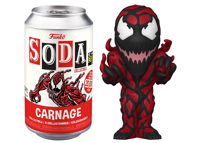 Funko Soda Marvel Carnage Entertainment Earth Exclusive Open Can Figure