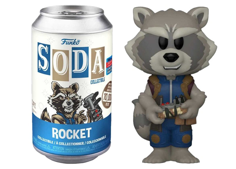 Funko Soda Marvel Rocket 2021 Fall Convention Exclusive Open Can Figure