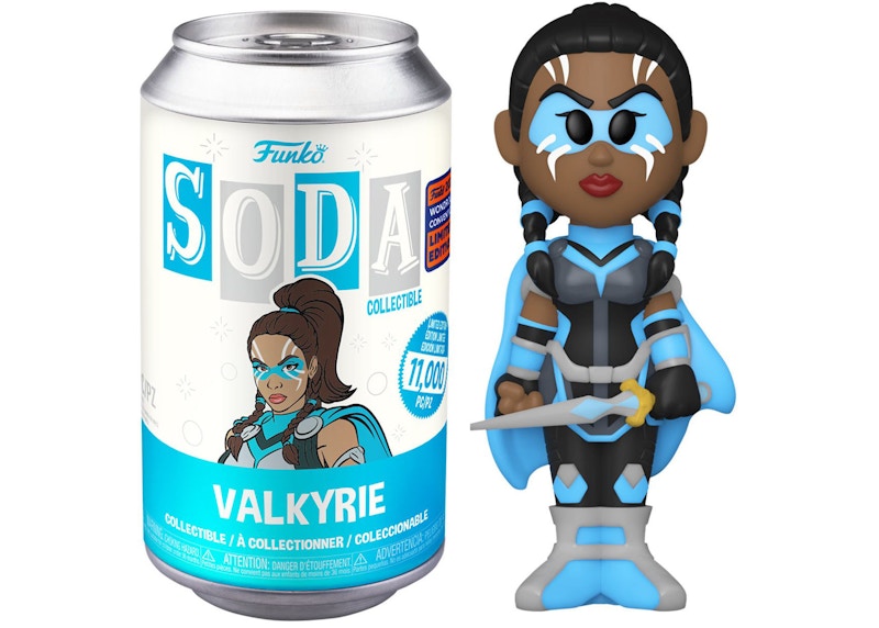 Funko Soda Marvel Studios Thor: Love and Thunder Valkyrie 2023 Wondrous Convention Exclusive Open Can Figure