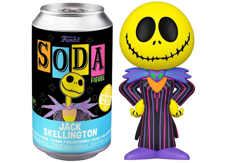 Funko Soda The Nightmare Before Christmas Black Light Jack Skellington Open Can Figure