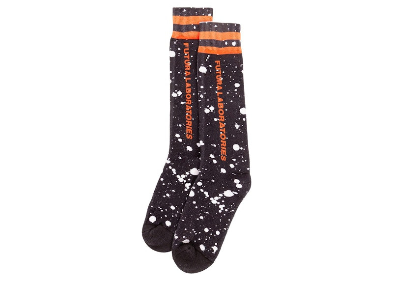 Futura Laboratories Logo Socks Black/Splatter