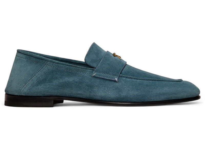 G/FORE Metal Tees Suede Flex Loafer Seafoam