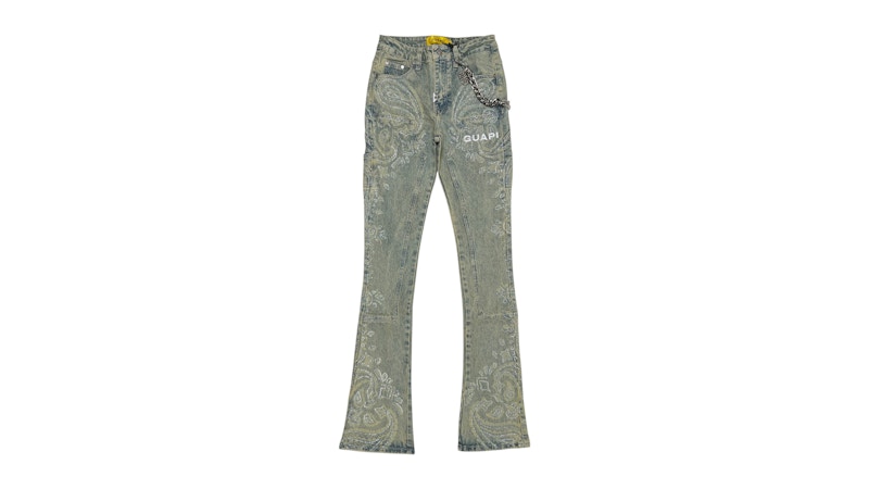 Guapi Vintage Paisley Denim Jeans Vintage