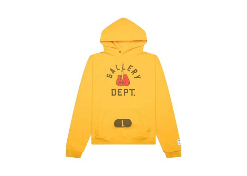 Gallery Dept. Boxing Merch Hoodie Yellow