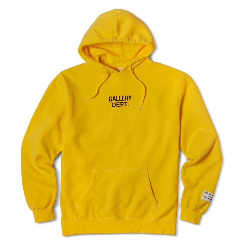 Gallery Dept. Centered Logo Hoodie Hoodie Yellow