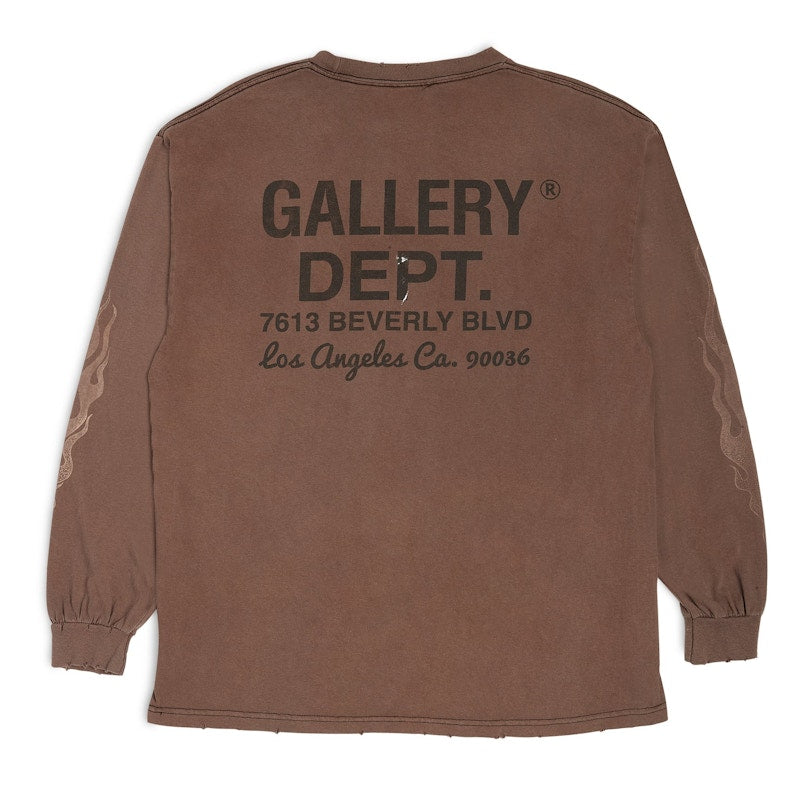Gallery Dept. Dept. Flames L/S T-shirt Brown