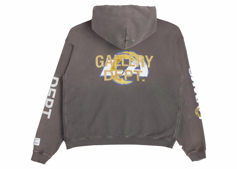 Gallery Dept. LA Rams 90's Vintage Hoodie Washed Black