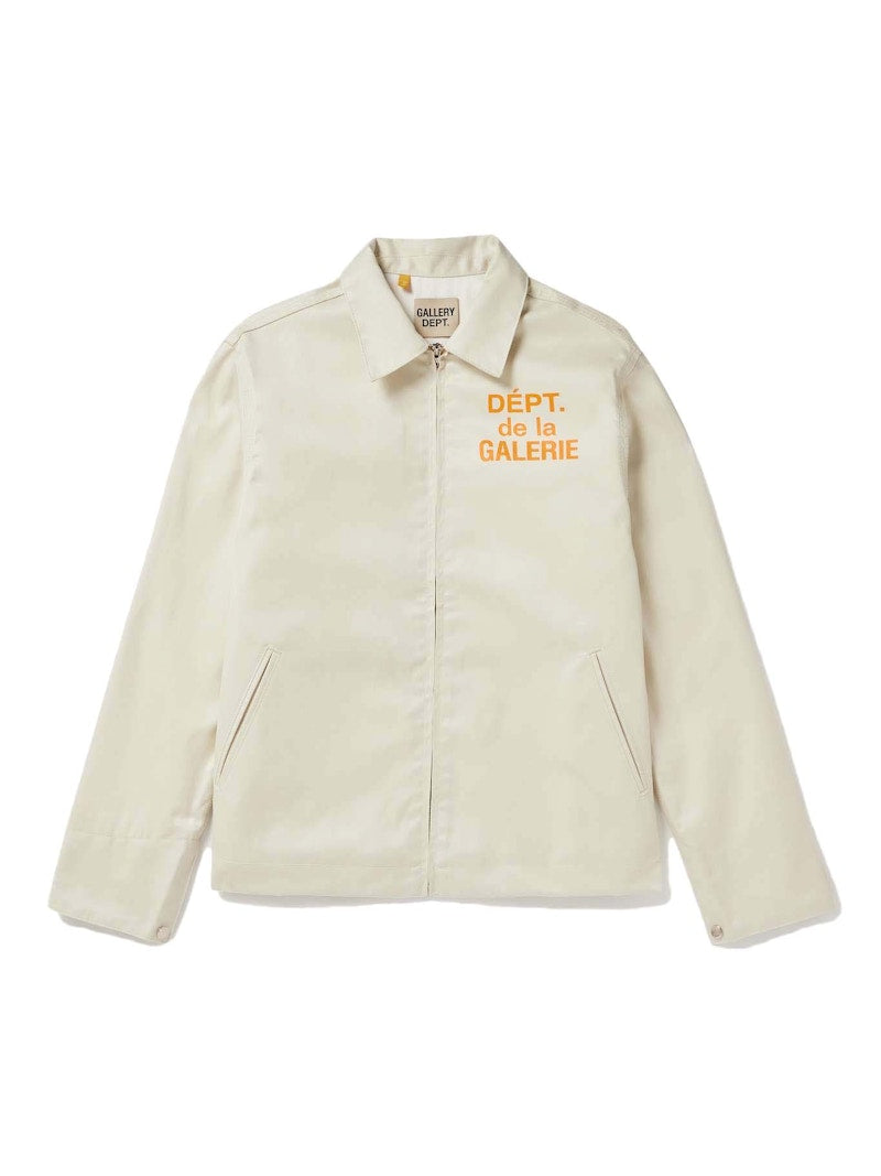 Gallery Dept. Montecito Logo-Print Cotton-Twill Jacket Ecru