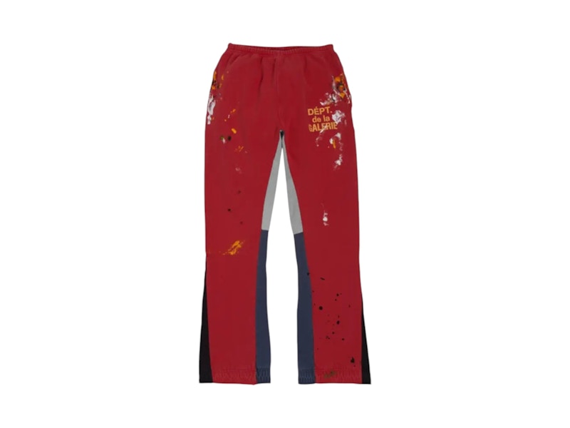 Gallery Dept. Pain Splatter Flared Sweatpants Red