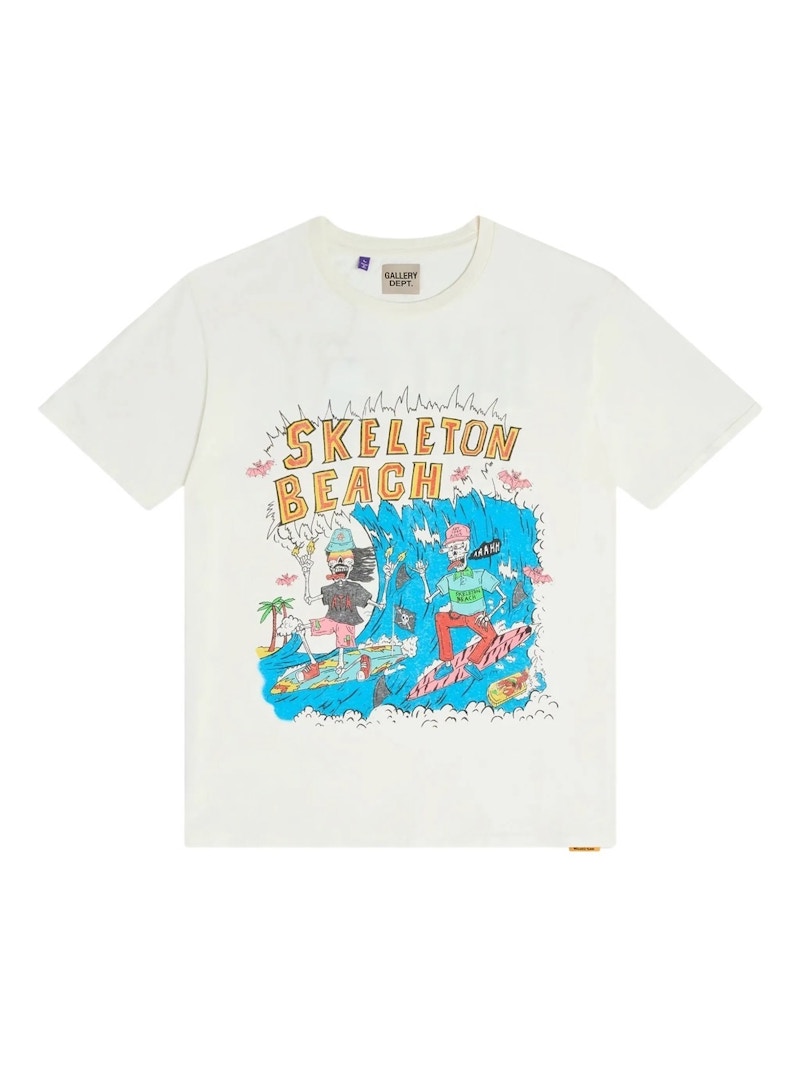 Gallery Dept. Skeleton Beach Surf T-shirt Archival White