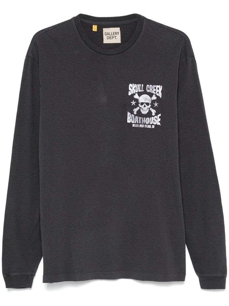 Gallery Dept. Skull Creek Long Sleeve T-shirt Vintage Black