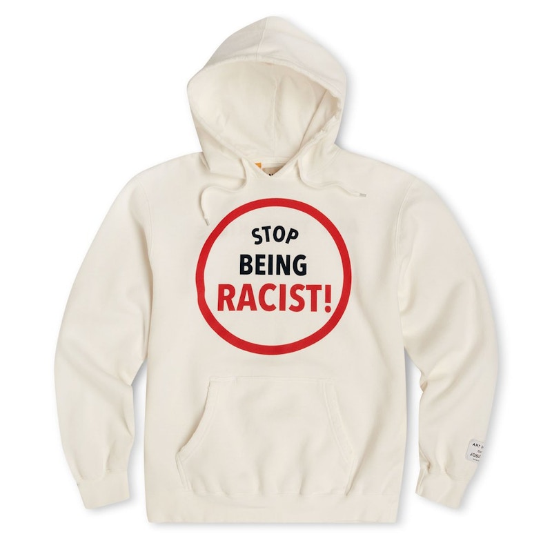 Gallery Dept. Stop Being Racist Reversible ATK Hoodie White