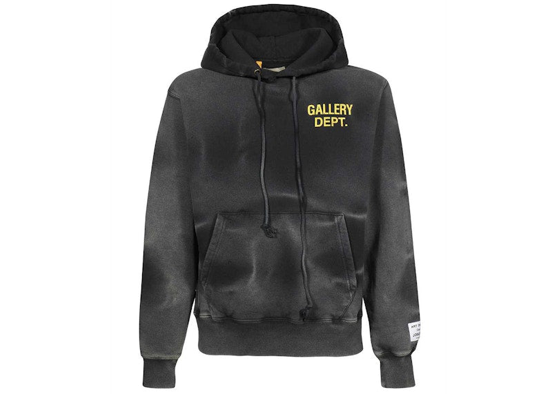Gallery Dept. Sun Faded English Logo Hoodie Black
