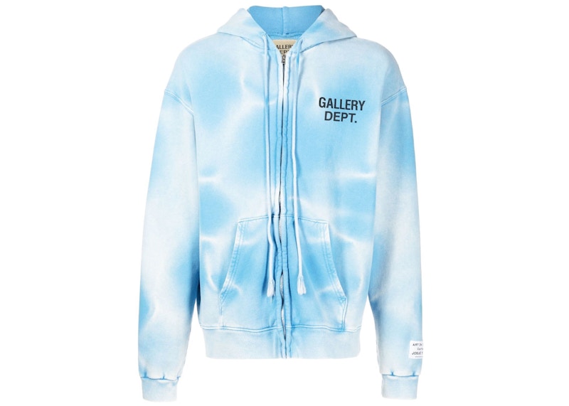 Gallery Dept. Sun Faded Zip Up Hoodie Blue