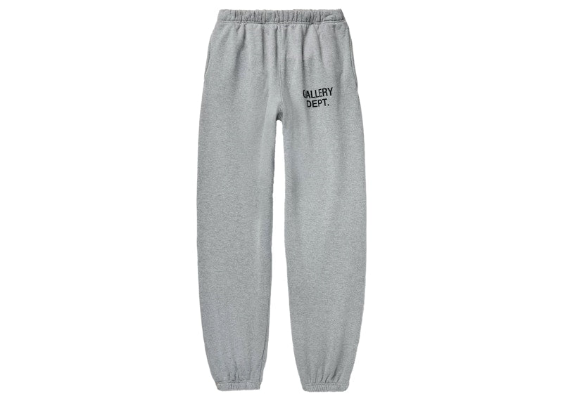 Gallery Dept. Tapered Logo-Print Cotton-Jersey Sweatpants Grey