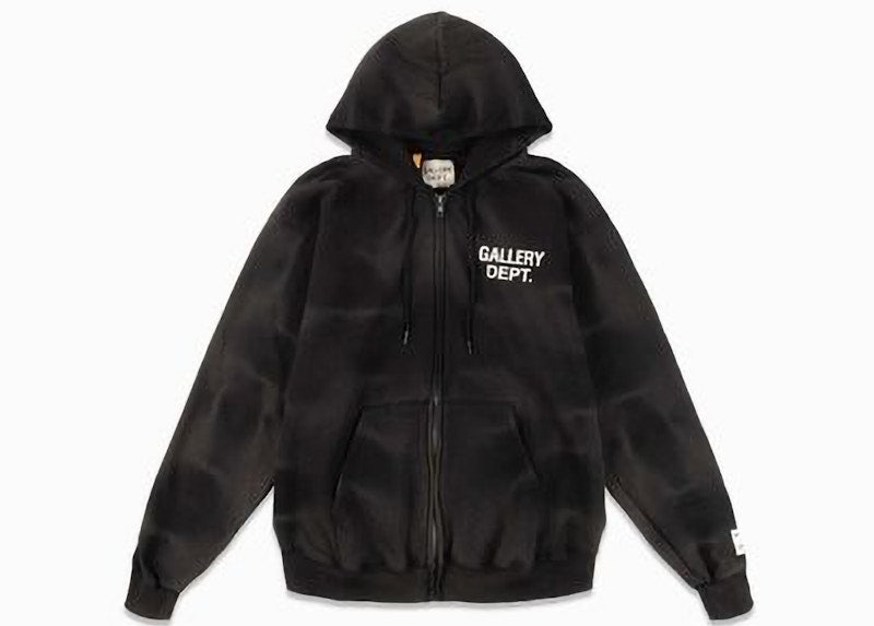 Gallery Dept. Vintage English Zip Up Hoodie Black