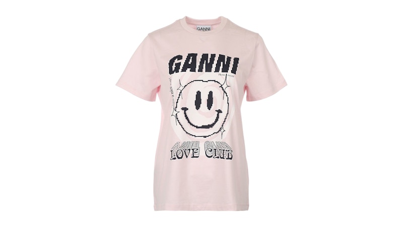 Ganni Love Club Light Lilac Tee Lilac