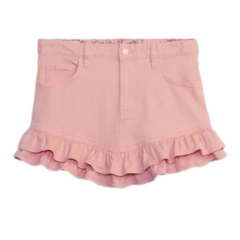 Gap x LoveShackFancy Denim Mini Skirt Pink
