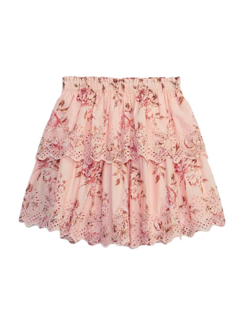 Gap x LoveShackFancy Floral Flippy Skirt Pink Multi Floral