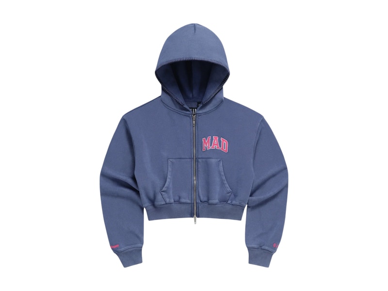 Gap x MadHappy Women's Full Zip Cropped Mad Hoodie Navy