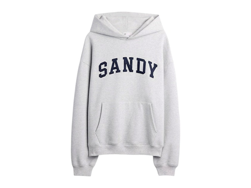 Gap x Sandy Liang Extra Heavyweight Logo Oversized Hoodie Grey