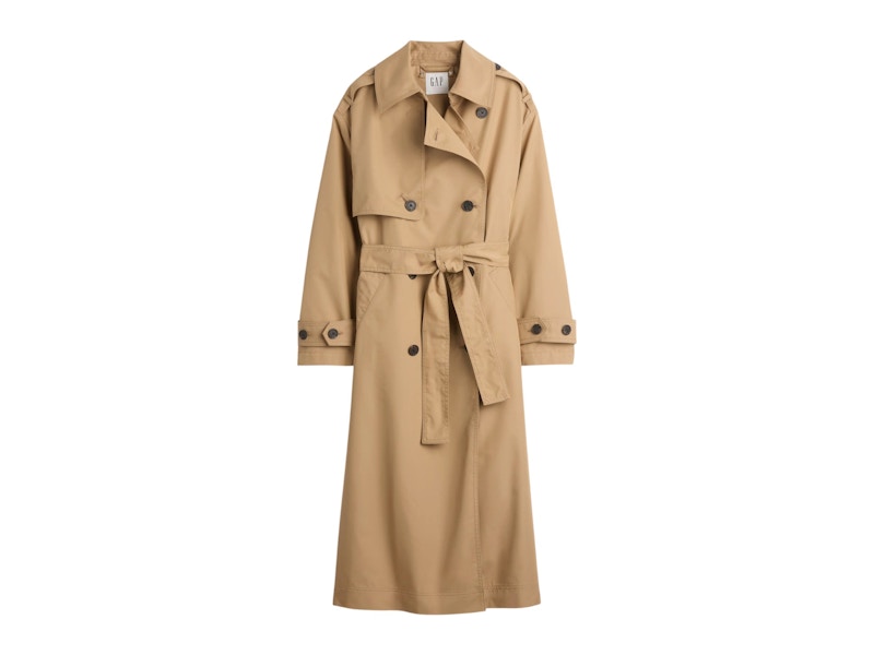 Gap x Sandy Liang Women's Bow-Back Trench Coat Mojave Tan