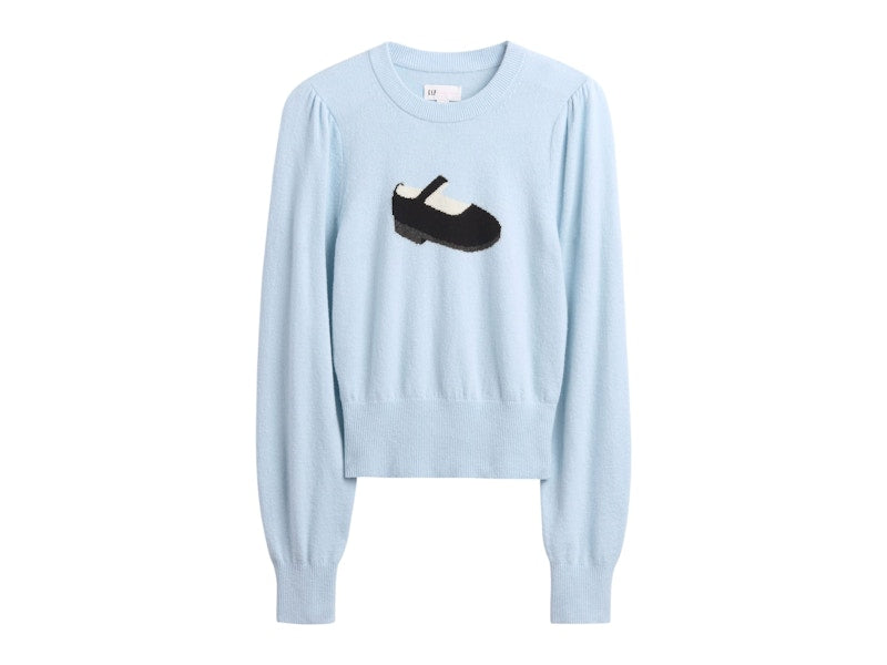 Gap x Sandy Liang Women's CashSoft Crop Sweater Harbour Blue